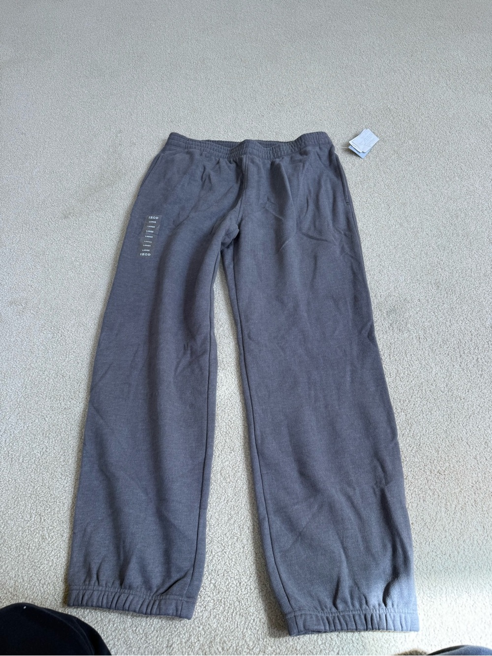 Izod Charcoal Gray Men's Sweatpants with Subtle Logo